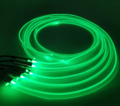 Skirted Sido Glow Fiberoptisk kabel för Bilväska Keps Skor - MMA Plastic Optical Fiber - Fiberoptisk belysning från sidan