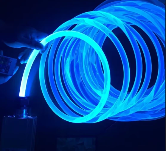 MMA Plast Optisk Fiber Side Glow Plast Optisk Fiber För Bilinredning